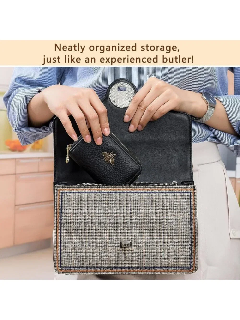 Stylish RFID Leather Card Holder Wallet for Women | Zipper Coin Purse & ID Case
